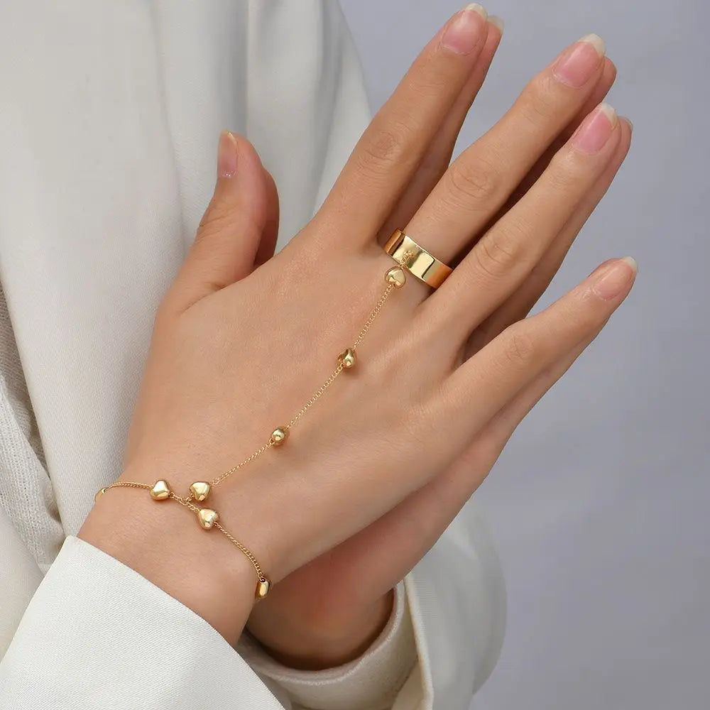 Bracelet chaine bague hotsell