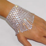 Braclelet bague bracelet de doigt en strass et cristal - Iris