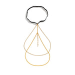 Chaine de cuisse multi rang pendentifs strass - Romy