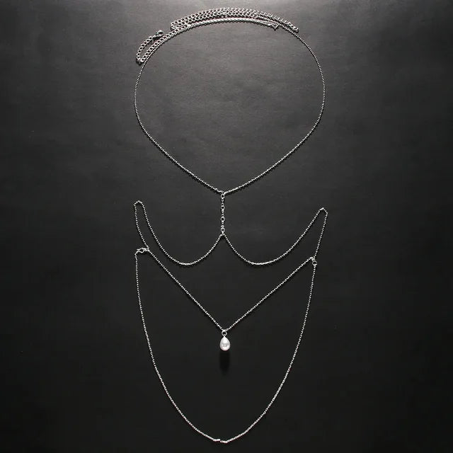 Collier de Dos Pendentif Perle - Maelyne