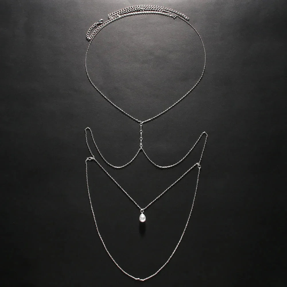 Collier de Dos Pendentif Perle - Maelyne