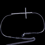Chaine de corps de tour de cuisse avec croix en cristal - Mira